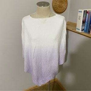 Barefoot dreams cozychic ocean breeze poncho ombré purple one size women’s